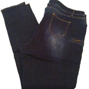 On Quest Women's Plus Stretch Jeans, Blue Denim, Size 20